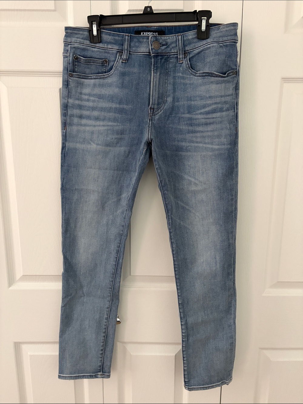 Express Men’s Slim Straight Light Blue Jeans